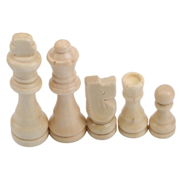 Children 70mm Vintage Wooden Chess Board Checker Set Entertainment Games