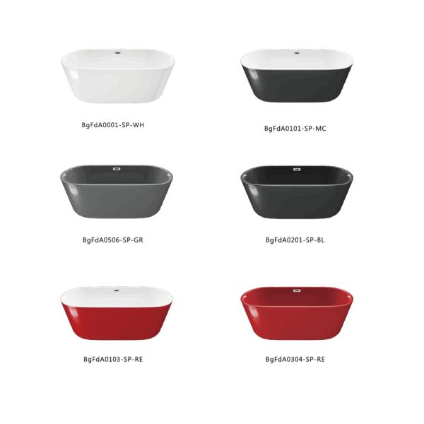 АСТМ нескользящая классическая овальная форма акриловая свободностоящая ванна