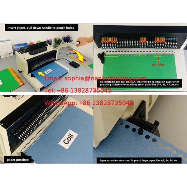 PVC отверстия Dia4mm свертывает спиралью пробивая связывая машину с ручкой
