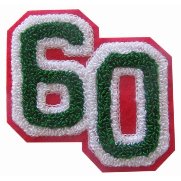Felt Color Embossed Chenille Letters And Patches Heat Cut Border