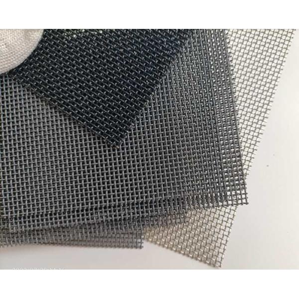 Black Powder Coated Anti Theft Window Screen Mesh 0.45mm-1mm Acid Resisting