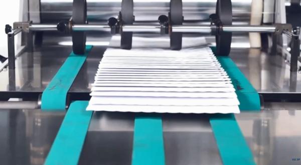 Universal Stream Press Stack Delivery 500x475mm Size Conveyor Belts Pressing Rollers Deflate Air Unit