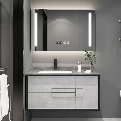 Hotel Bathroom Vanity Sink with Modern Design and Rectangular Porcelain Cabinet Basins