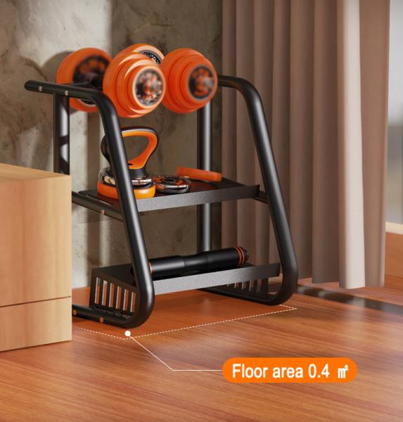 Gym Equipment Commercial 2 Tier Weights Dumbbell Rack Kettlebell Rack