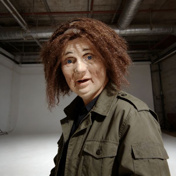 Realistic Old Man Woman Mask, Latext Wrinkle Grandma Face, Halloween Party, Carnival Prop