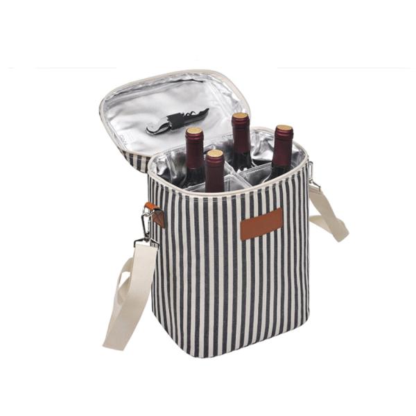 Premium quality Ice Insulated oxford wine bottle cooler bag for four wines