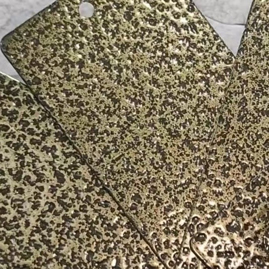 Anti rust Antique Brass Gold Hammer hybid Powder Paint for Carbon Steel Shelf Polyester Powder Coating
