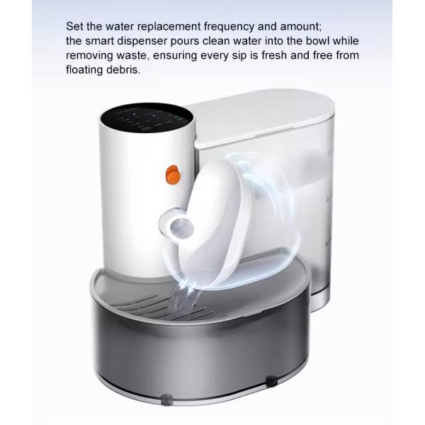 330*235*250 mm Automatic Smart Cat Fountain Water Dispenser with Wireless Dirty Water Separation and Live Clean Function