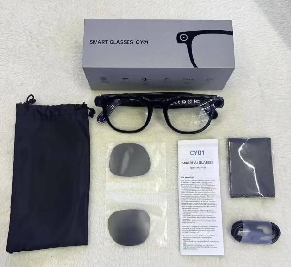 AI Smart Sunglasses Photo Video Recording Camera Audio WIFI CY01