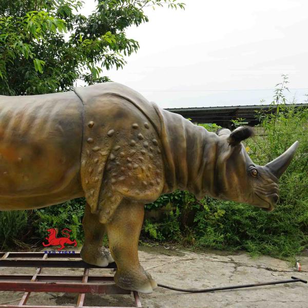 Водонепроницаемая реалистичная аниматронная модель животных Rhinoceros Sondaicus