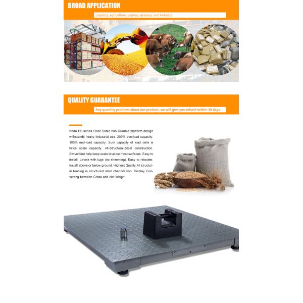 Warehouse Pallet Floor Weighing Scales Floor 5000 Lb Capacity With Ramp