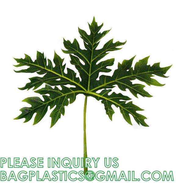 Artificial Trees for Home Decor Plants Large Artificial Tree Branch Green Leaves Real Touch Fake Papaya Tree