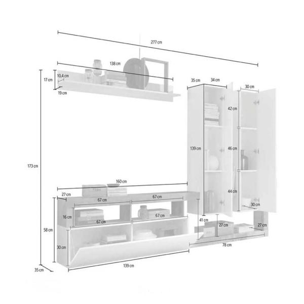Подгонянный блок ТВ мебели древесины живущей комнаты легкий собранный деревянный с хранением