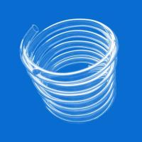 Spirale claire de la tuyauterie 300mm de quartz fondu de longueur personnalisable