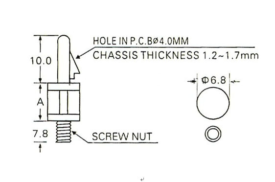 Белизна СПТ0420 тупиков 8мм прокладок ПКБ нейлона Эко дружелюбная пластиковая мини