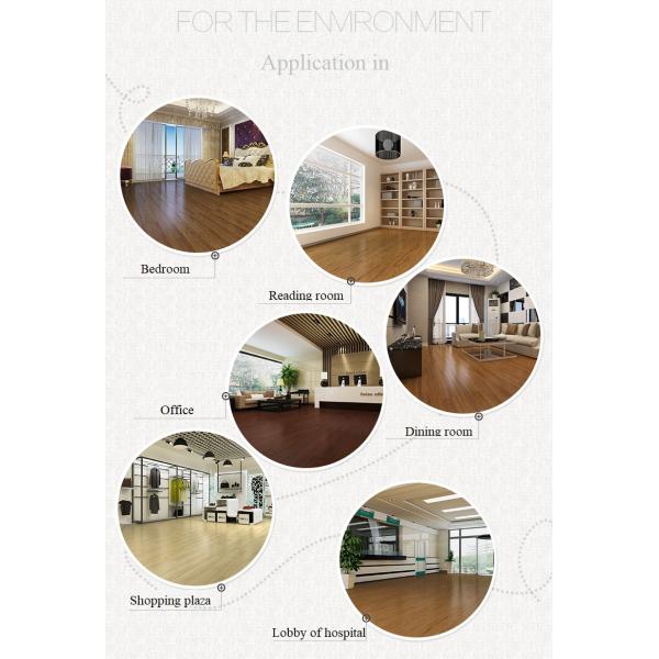 планка винила зерна древесины сопротивления выскальзывания настила 2mm LVT роскошная справляясь прилипатель