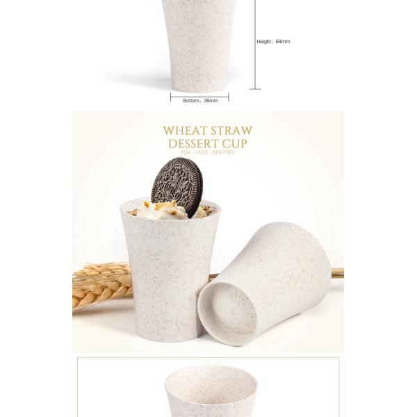 2019 EPK new products wheat PP 70ml biodegradable plastic wine glass