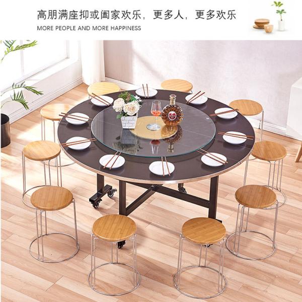 Classic Round Foldable Dinning Table with Storage Contemporary Dining Room Furniture