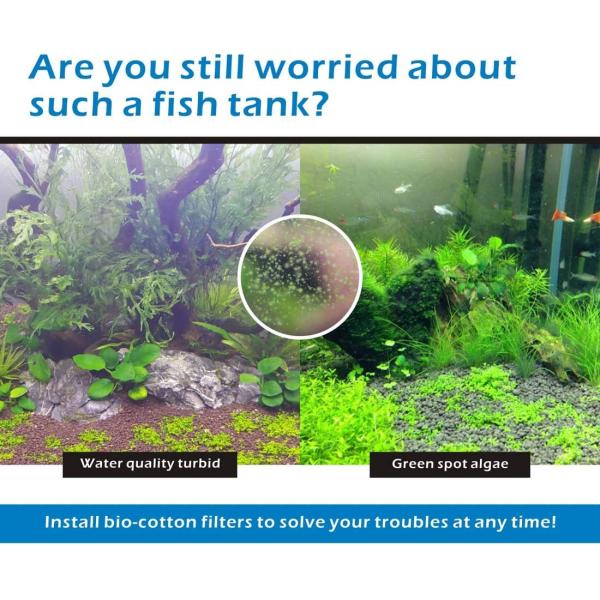 Submersible Foam Aquarium Double Sponge Filter Bio Ceramic Media Balls