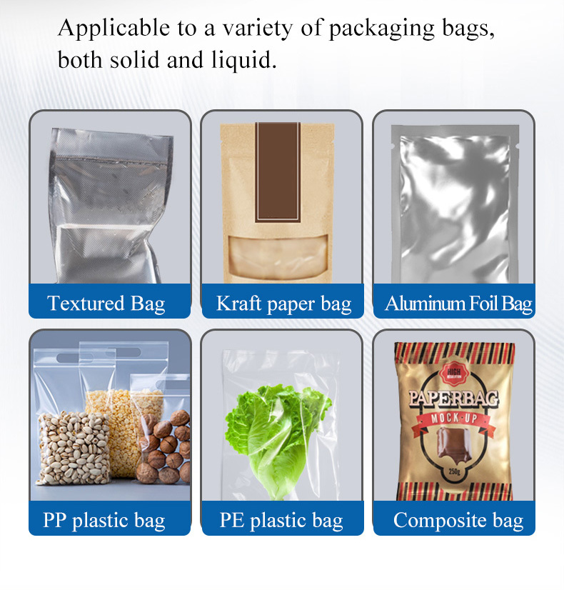 Continuous Band Plastic Coffee Bag Food Packaging Vacuum Bag Sealer