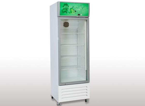White Body Commercial Upright Refrigerator Floor Standing Glass Door Upright Fridge