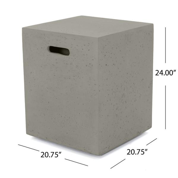 Outdoor 40'' 50000 BTU Square Metal Fire Pit Table Brazier With Tank Rack