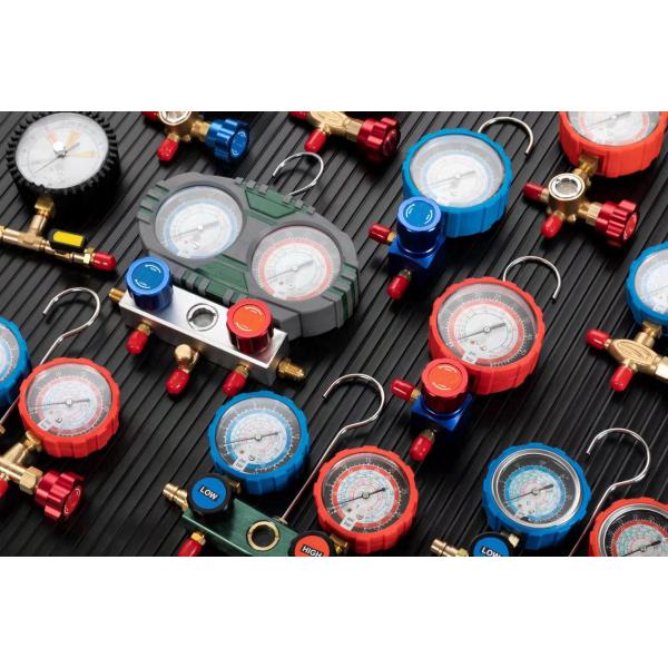 Aluminum Refrigerant Manifold Gauge Set Valve HVAC For R22
