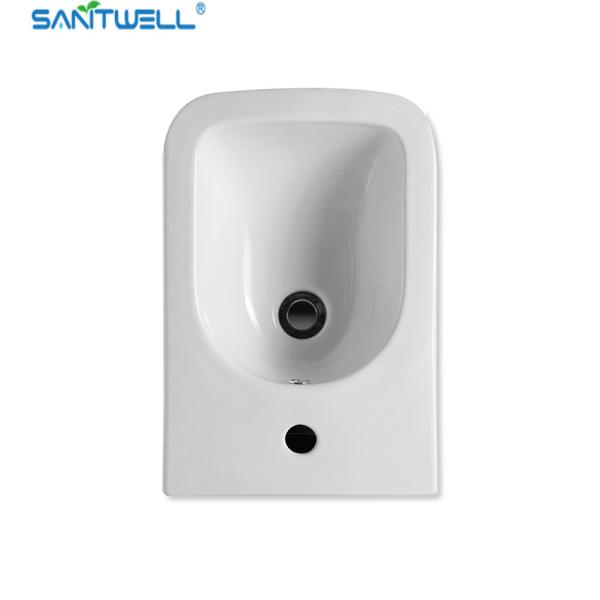 Assoalho branco do tamanho de Hung Bidet 490*370*300 milímetro da parede dos fornecedores de China da bandeja do WC do banheiro - bidê montado