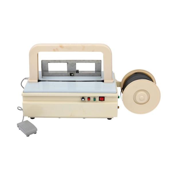 Mini Power Table Strapping Machine Semi Automatic Plastic Tray Table Top Banding Machine