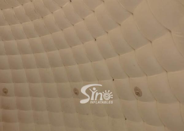 10 50 pessoas da barraca inflável gigante branca da abóbada do iglu dos mts com o túnel da entrada feito de brilhar o encerado do pvc
