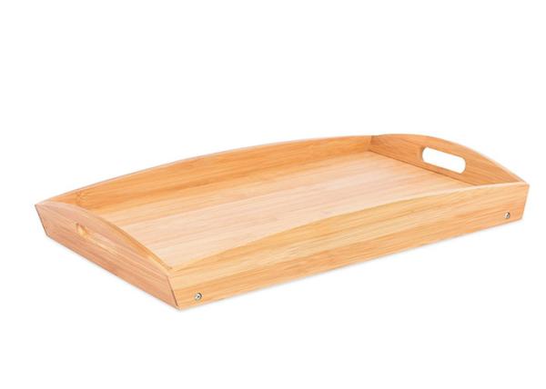 Bamboo Breakfast Bed Trays with Special Shape Cut Out Handles Bamboo Serving Tray