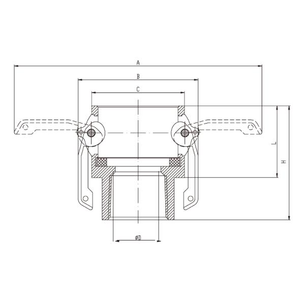 Нержавеющая сталь 316 быстро соединяет 3/4