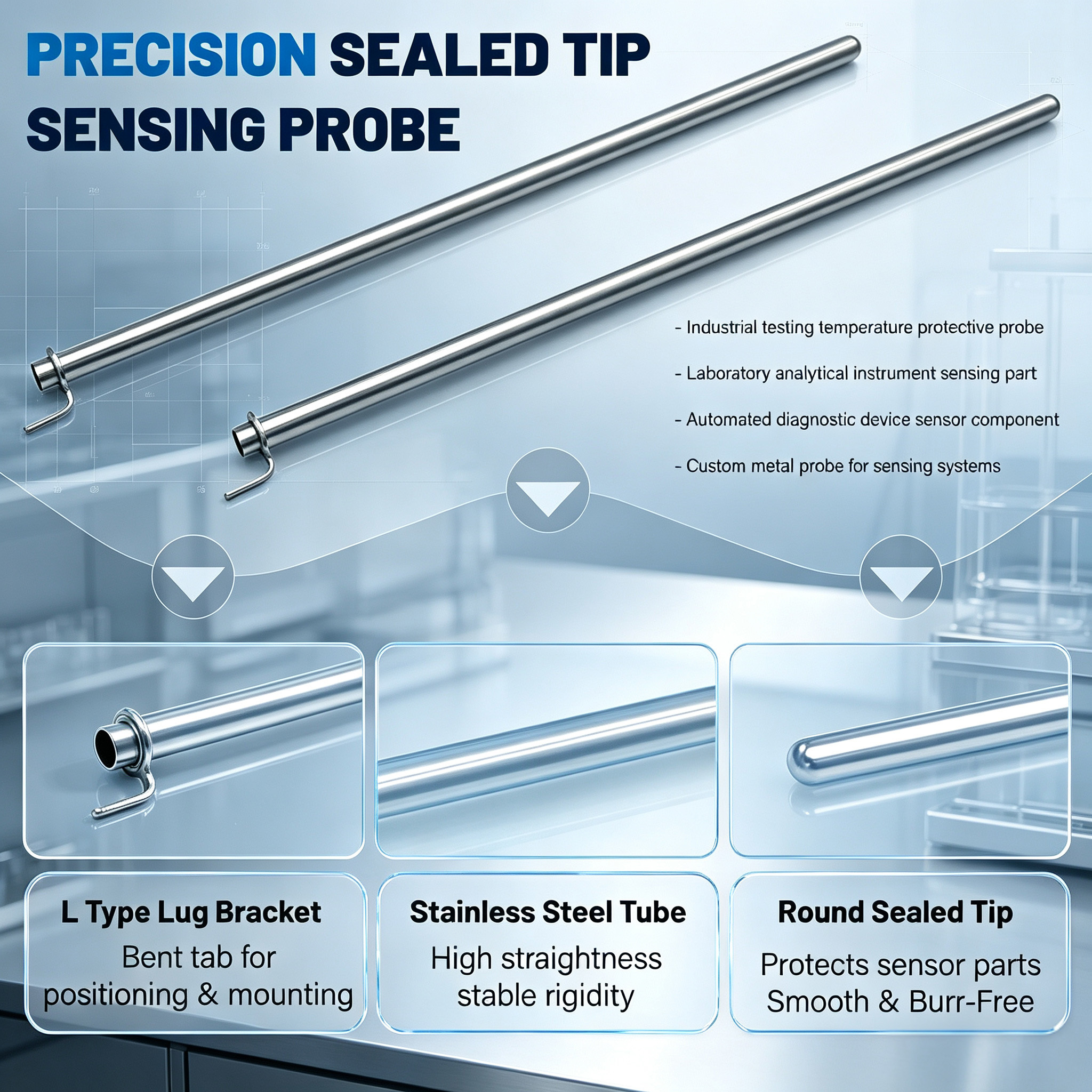 Customized Single Ear Guide Rod With Bent Wire Hook