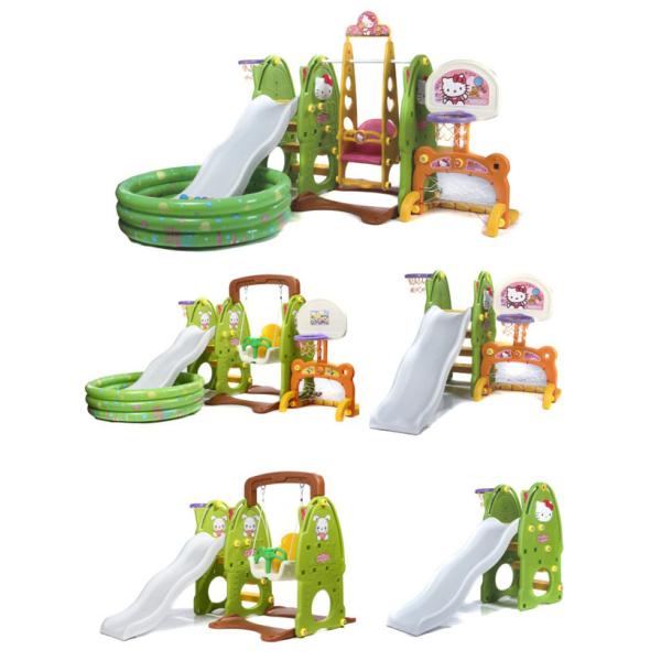 Colorful Playground Kids Toys With Ball Pool , Football Gate , Baby Swing