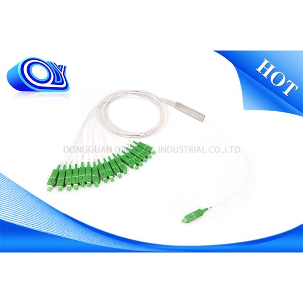 1X8 PLC Steel Tube G657A Fiber 0.9mm SM MM Passive Optical Splitter SGS Approval
