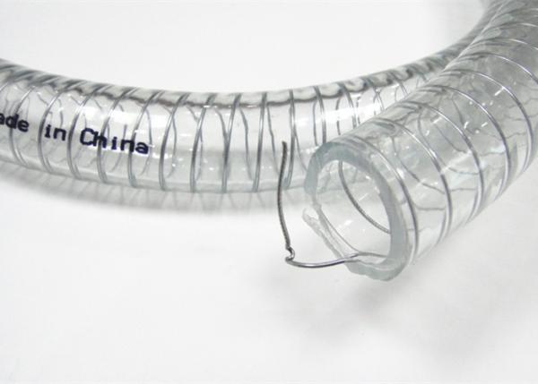 Multipurpose PVC Steel Wire Hose , Flexible Wire Reinforced Suction Pipe