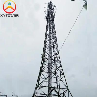 60m 4 Legged Lattice Steel Self Standing Microwave Radio Telecommunication Tower