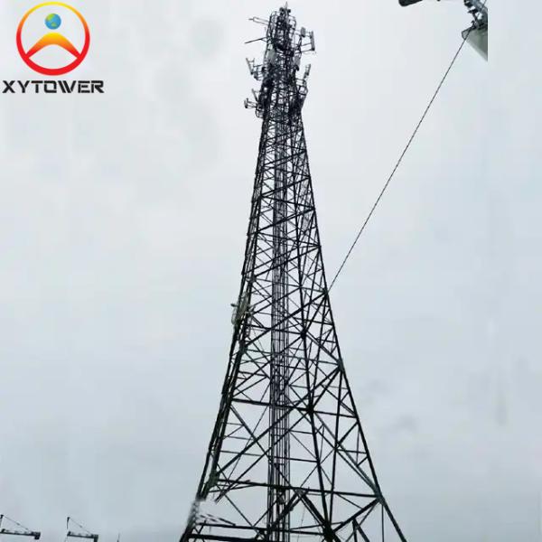 60m 4 Legged Lattice Steel Self Standing Microwave Radio Telecommunication Tower