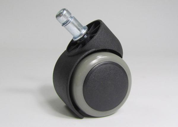 big size caster double wheels ring stem furniture casters, black with grey 50mm (FC2911)