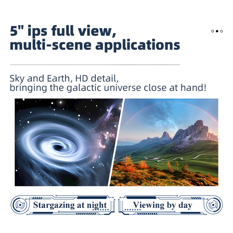 Newest 2K HD Digital Electronic Eyepiece for Microscope or Telescope Camera 5.0 Inch IPS Screen Video Recorder with WiFi