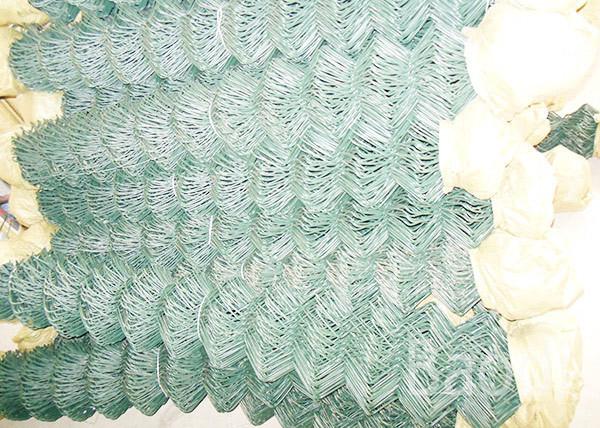 Green Color Cyclone Chain Link Mesh Fence 1.5mm - 4mm Wire Packed In Roll