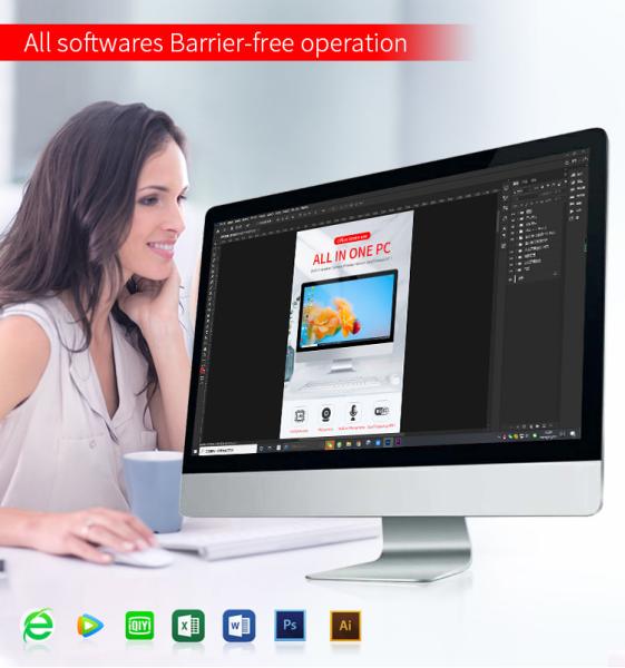 Ultra Slim 10mm 21.5inch I7 Desktop Computer CAD Designer