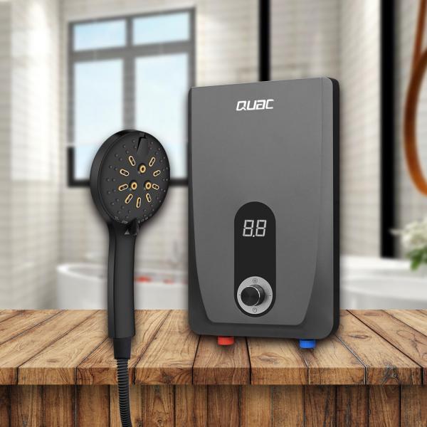 Aquecedor de água elétrico sem reservatório de 6 kW com controlo de toque instantâneo e protecção contra sobreaquecimento
