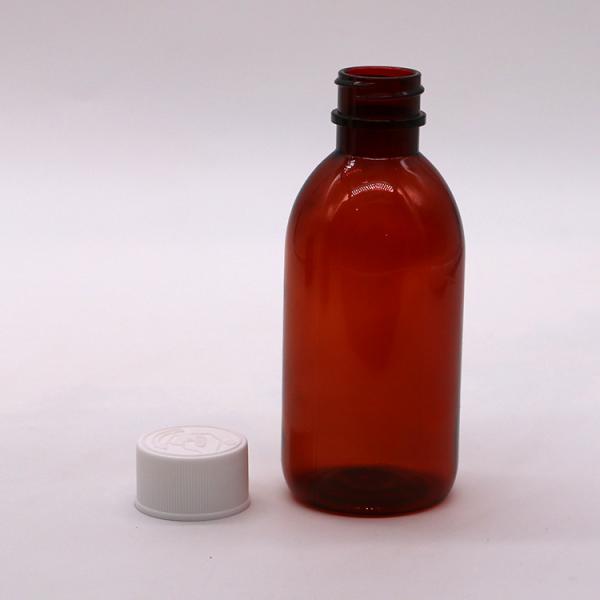 CRC Cap PET Square Sterile Cough Syrup Oral Liquid Bottle Container for Medicine 120ML/4OZ