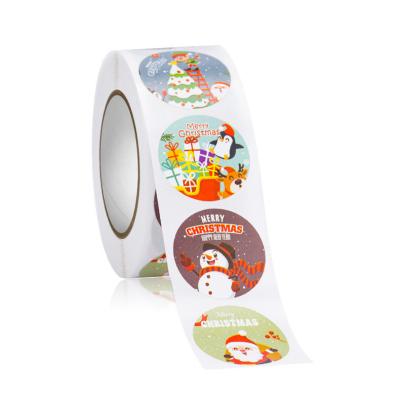 CMYK/Pantone Color Christmas Gift Stickers Decorative Self Adhesive Labels For Packaging