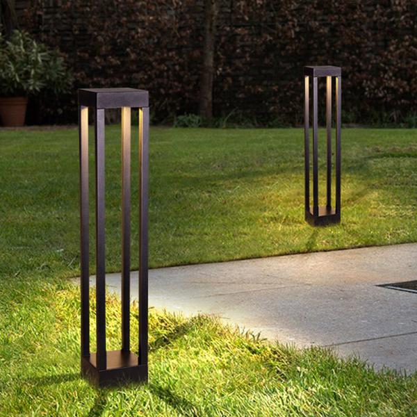 Square Shape Outdoor Grass Lights 600mm , Landscape Villa Garden Lawn Lights Ip65