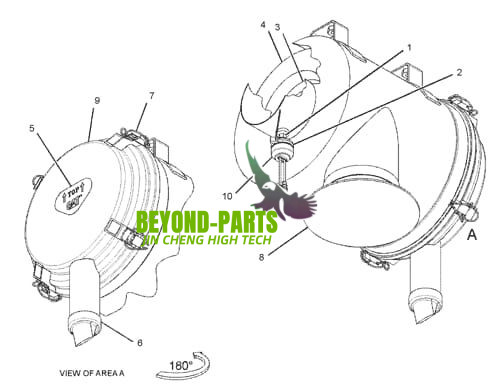 Крышка 255-2970 2552970 воздушного фильтра частей экскаватора гусеницы