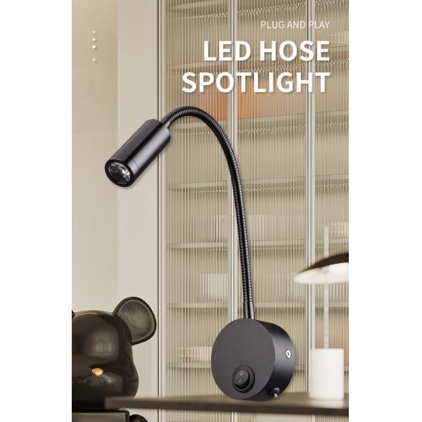 Led hose reading spotlight 220V Anglo American European wall spotlight led hose spotlight plug-in