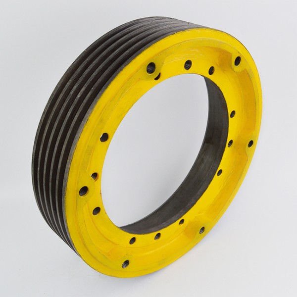 Elevator Cast Traction Wheel Deflector Sheave Steel Material Traction Pulley