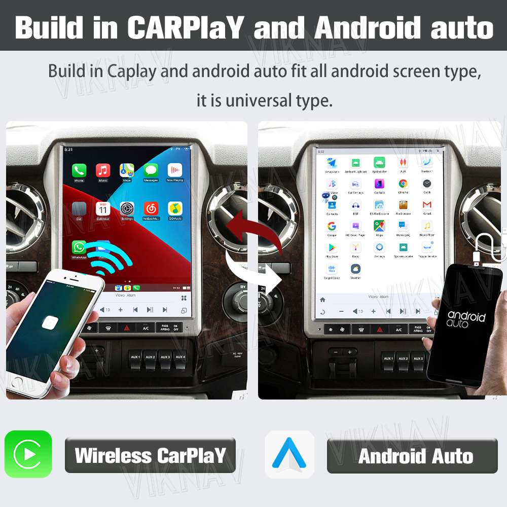 12.1'' Touch Screen 8core Android 13 Car Dvd Player Для автомобиля Ford F250/F350 2013-2014